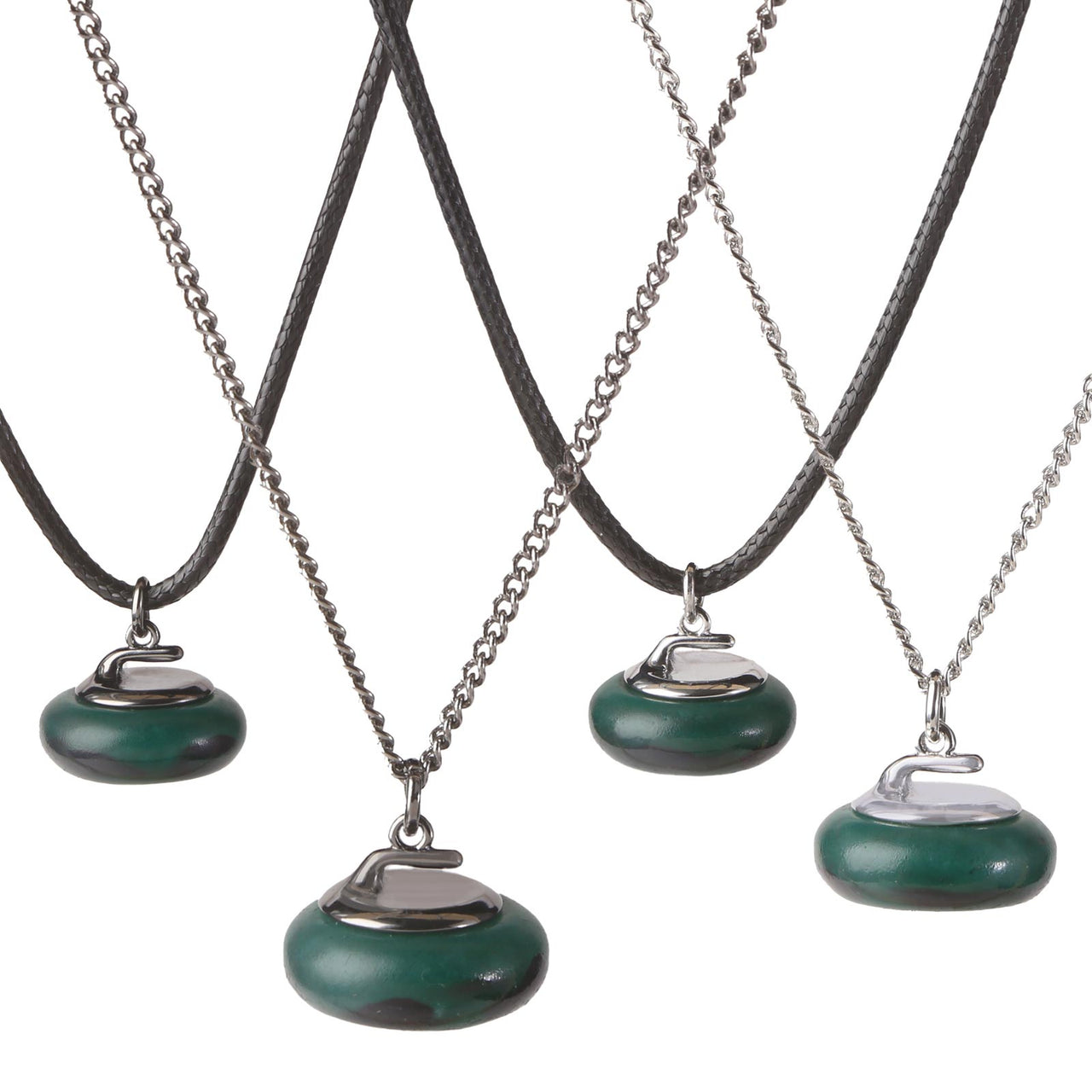 3D Curling Rock Halskette